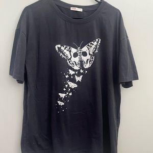 medium grey butterfly/skull shirt